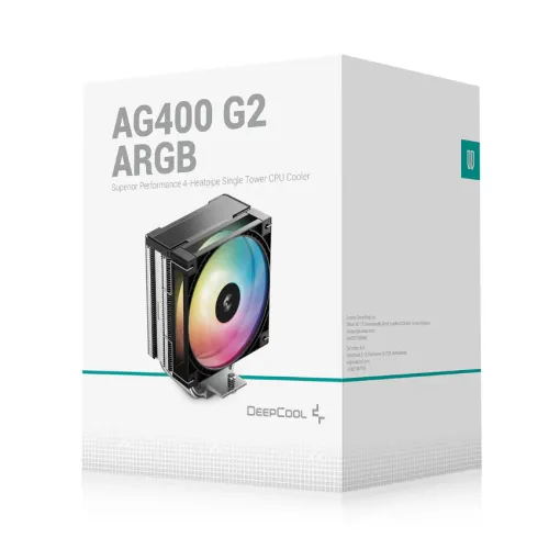 Tản nhiệt khí DeepCool AG400 G2 ARGB – Tản nhiệt CPU hiệu quả, LED ARGB nổi bật